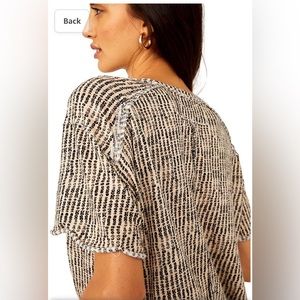 Free People- We the Free Bali Backpacker Top- Ecru Combo, Small.